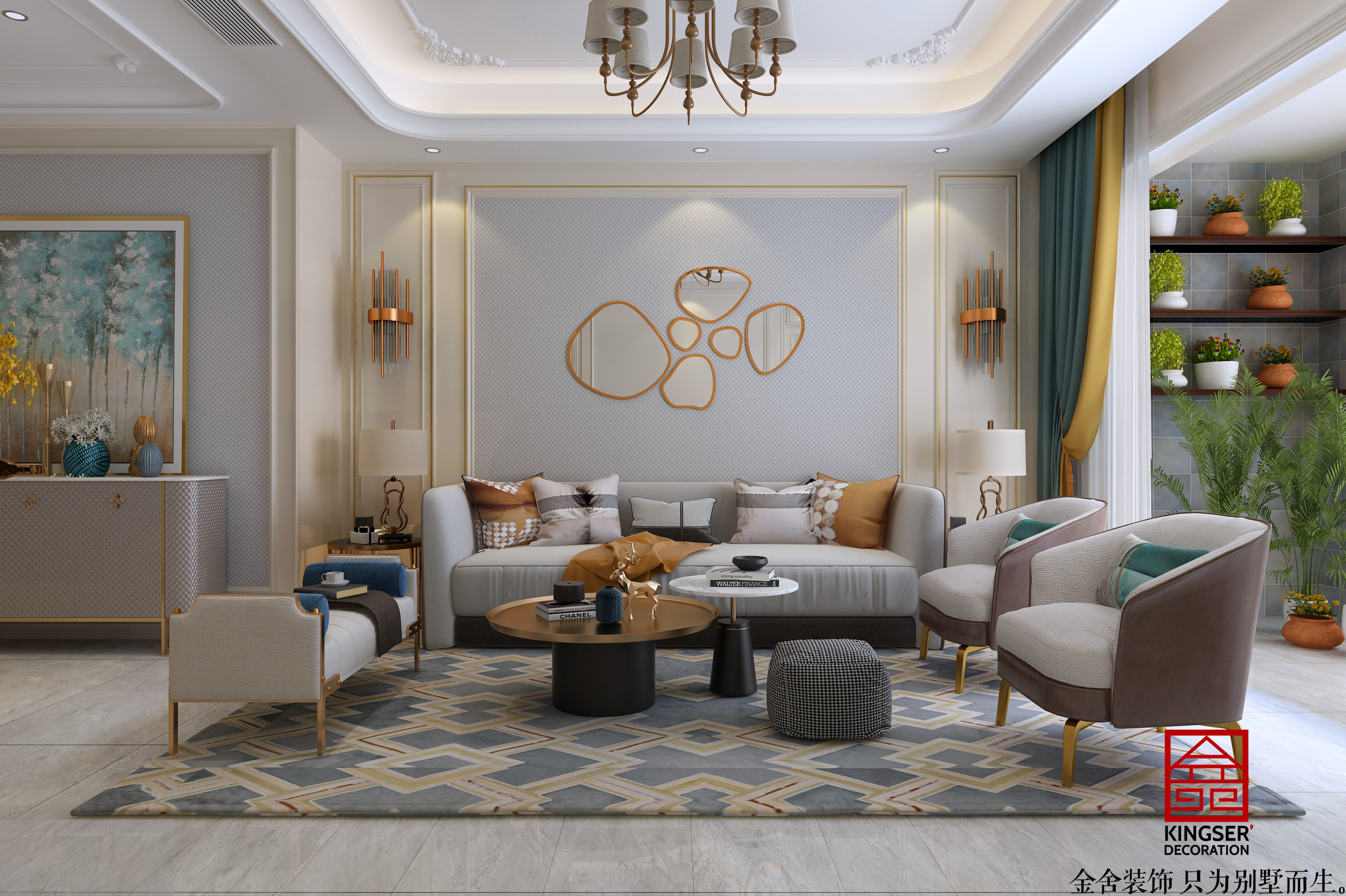 融創(chuàng)中心155平美式風(fēng)格案例分享