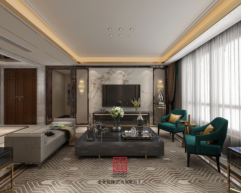 天山九峰290平港式風(fēng)格設(shè)計(jì)效果圖