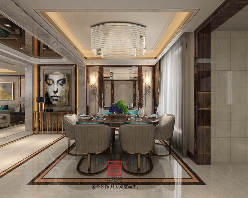 天山九峰290平港式風(fēng)格設(shè)計(jì)效果圖