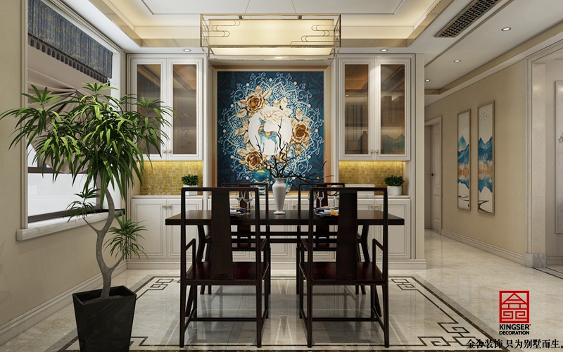 榮盛華府215新中式風格效果圖