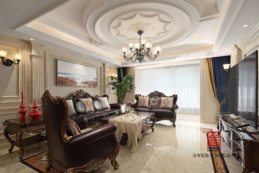 金舍裝飾御河上院220平歐式風格實景作品