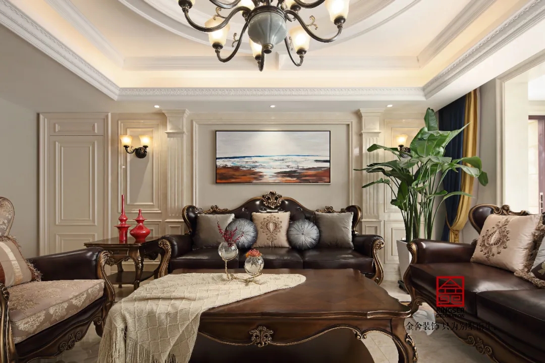 金舍裝飾御河上院220平歐式風格實景作品