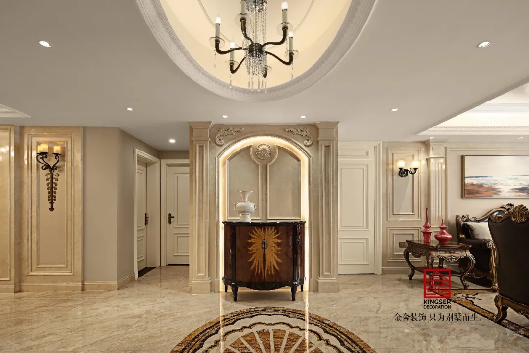 金舍裝飾御河上院220平歐式風格實景作品