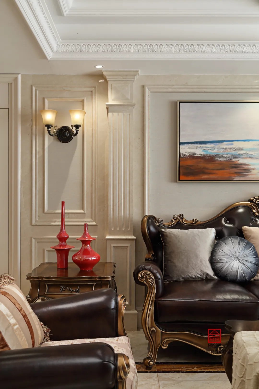 金舍裝飾御河上院220平歐式風格實景作品