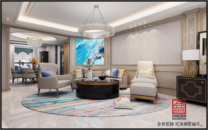 中冶德賢公館160輕奢風(fēng)格效果圖