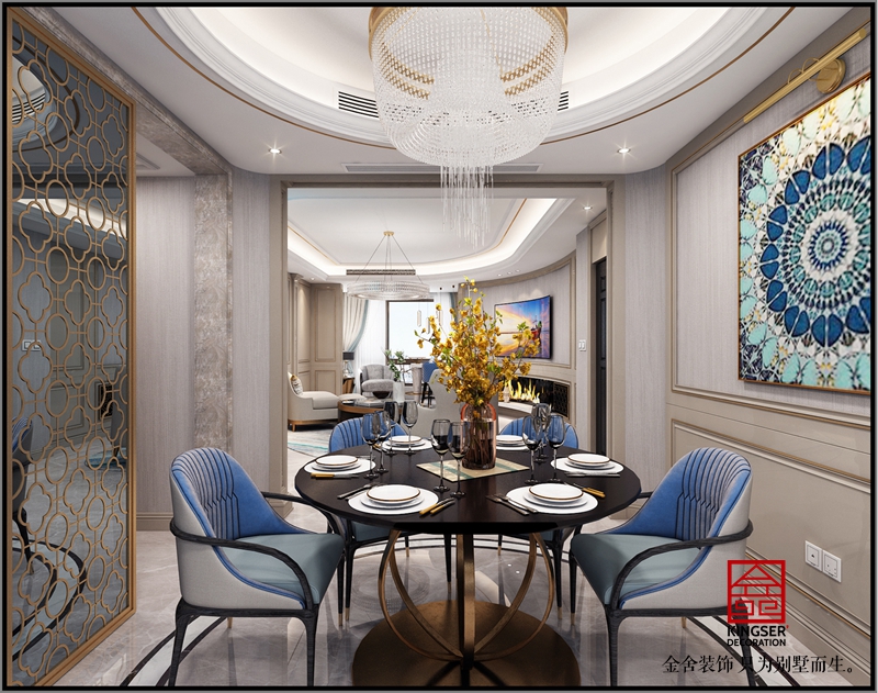 中冶德賢公館160輕奢風(fēng)格效果圖