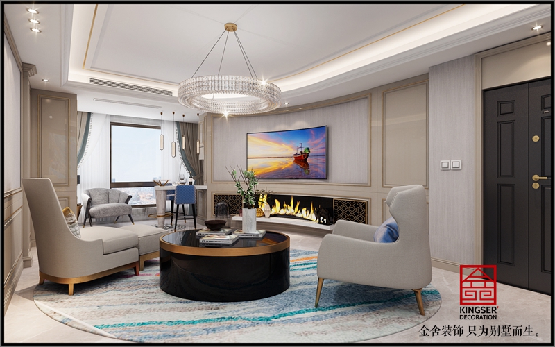 中冶德賢公館160輕奢風(fēng)格效果圖