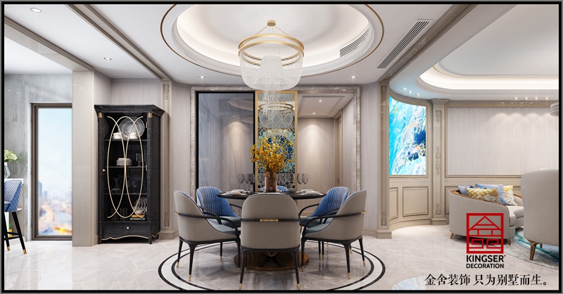 中冶德賢公館160輕奢風(fēng)格效果圖