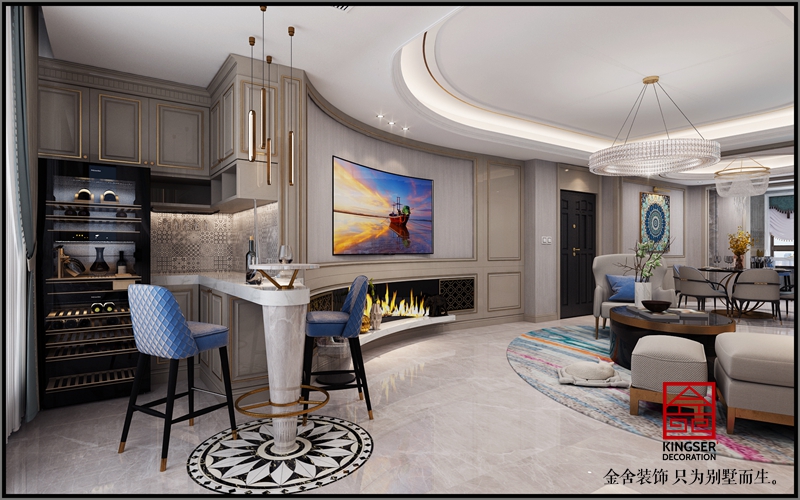 中冶德賢公館160輕奢風(fēng)格效果圖