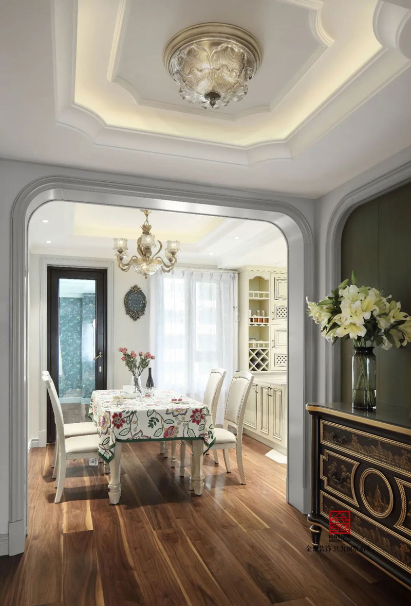 榮盛華府185㎡美式風(fēng)格裝修實景圖案例