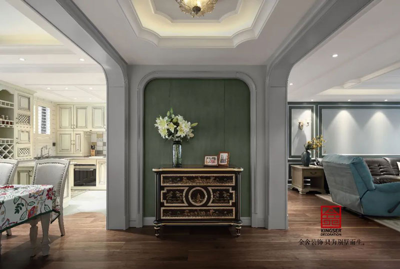 榮盛華府185㎡美式風(fēng)格裝修實景圖案例