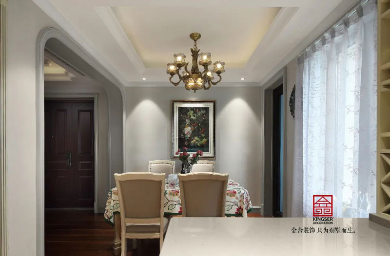 榮盛華府185㎡美式風(fēng)格裝修實景圖案例