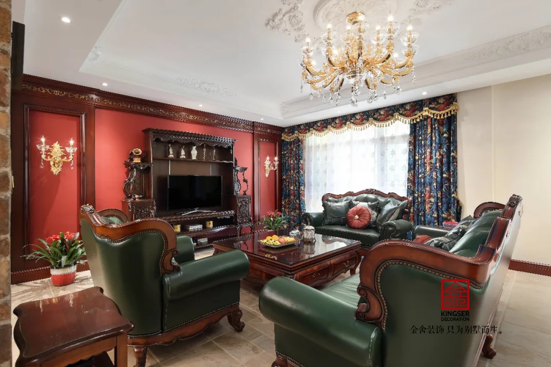 金舍裝飾上山間400平美式風(fēng)格實景作品