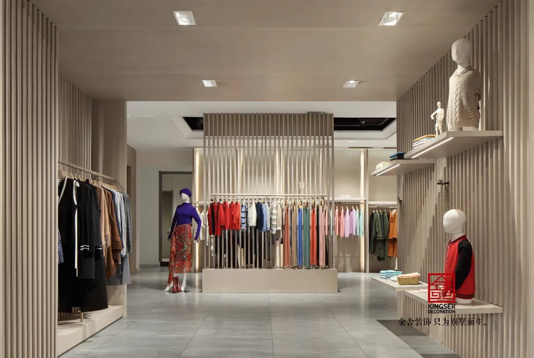 金舍裝飾服裝店工裝500平北歐風(fēng)格實景案例