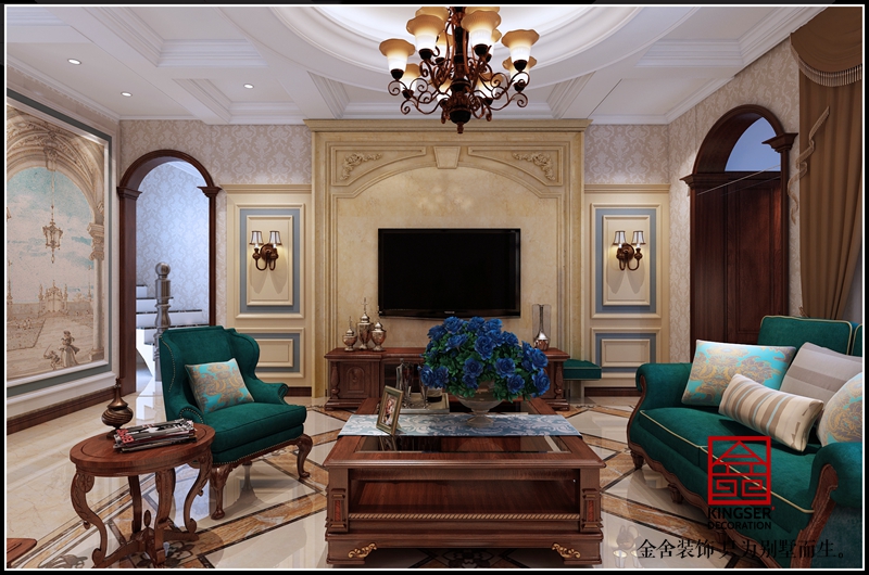 碧桂園212平美式風格效果圖