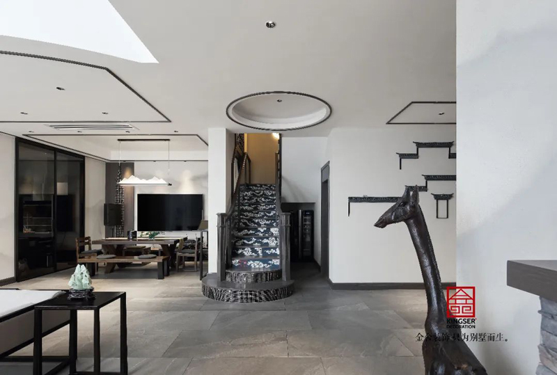 山水清音500㎡新中式風(fēng)格別墅裝修實(shí)景圖