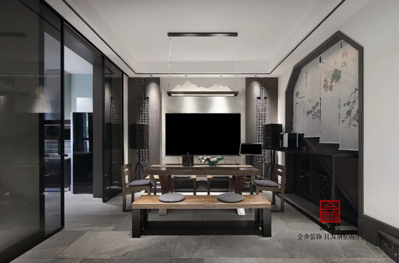 山水清音500㎡新中式風(fēng)格別墅裝修實(shí)景圖