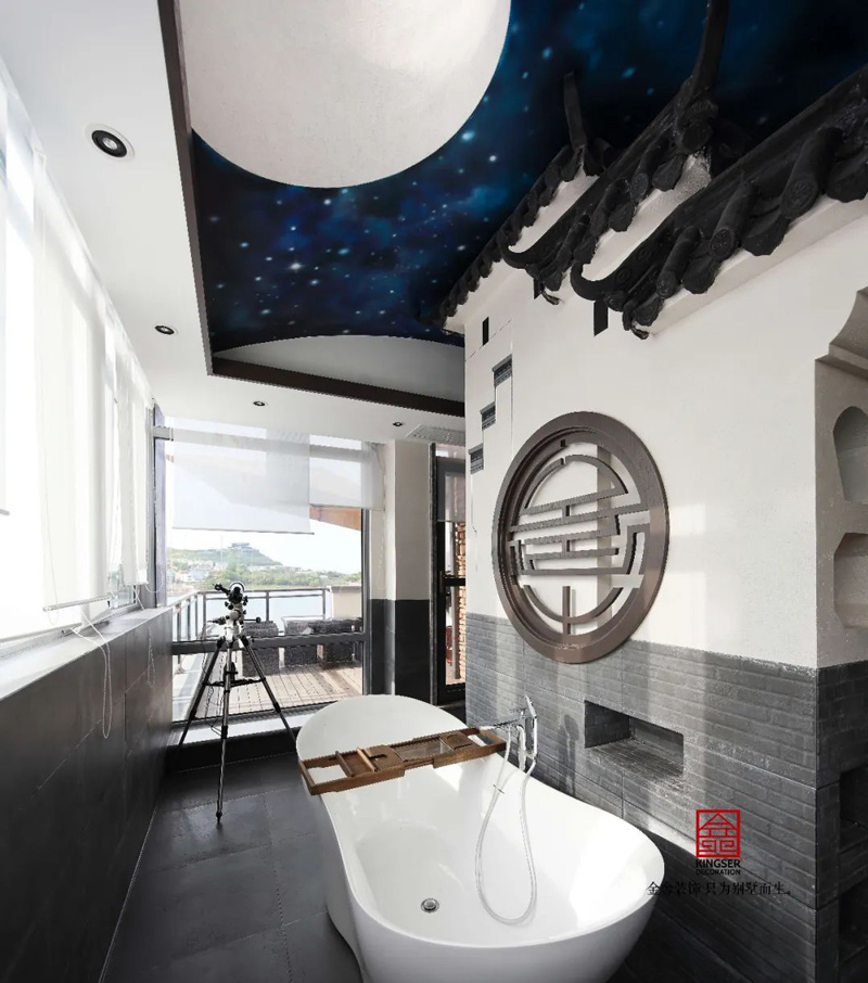 山水清音500㎡新中式風(fēng)格別墅裝修實(shí)景圖