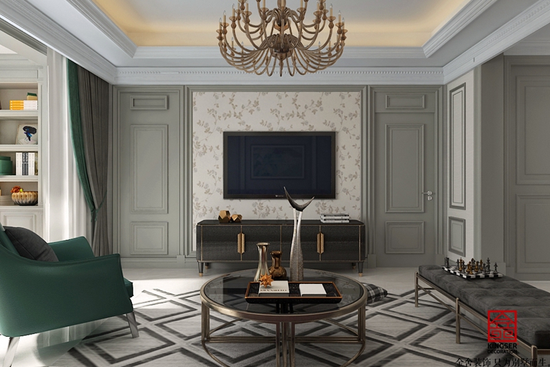 融創(chuàng)中心155平簡(jiǎn)美式風(fēng)格案例