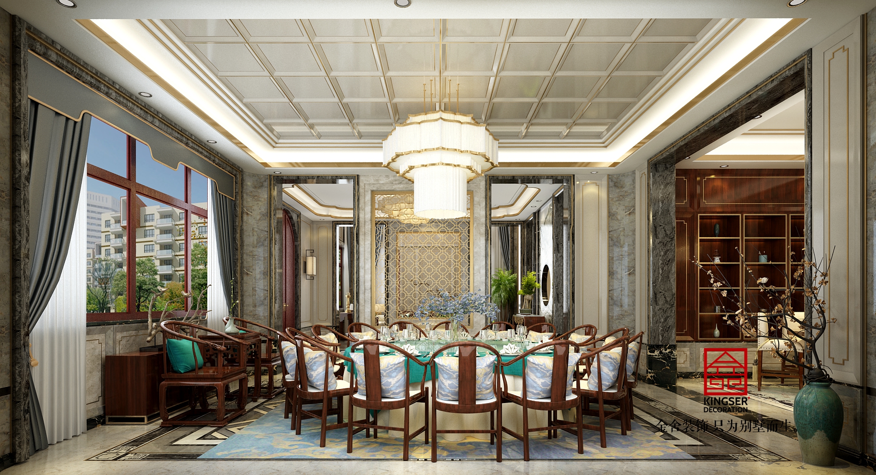 北苑800㎡別墅新中式風格設(shè)計圖