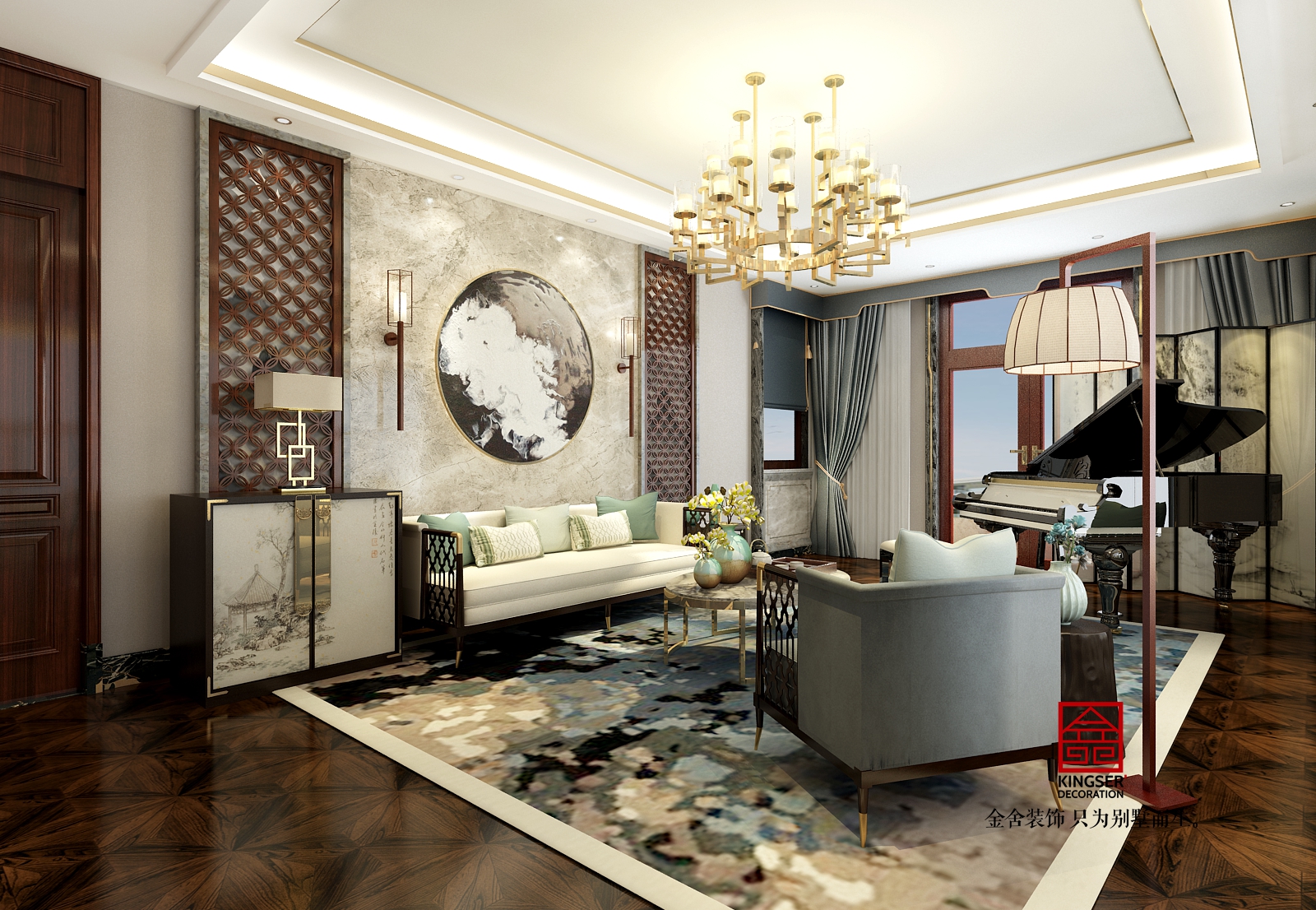 北苑800㎡別墅新中式風格設(shè)計圖