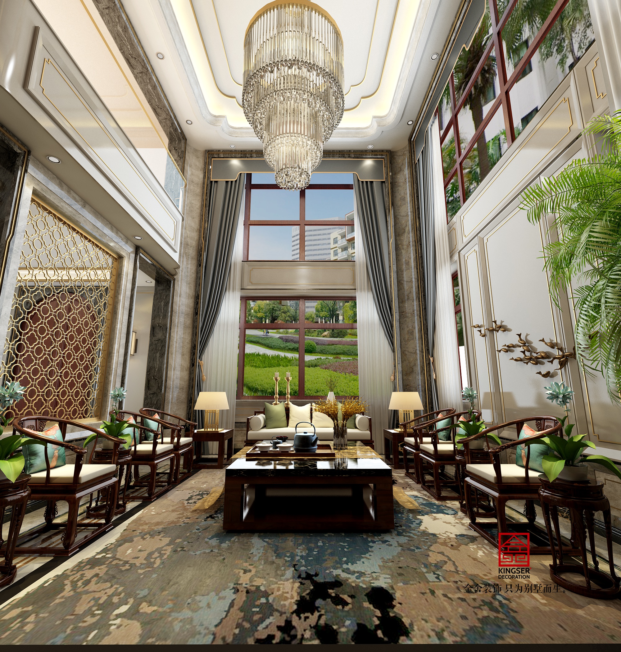 北苑800㎡別墅新中式風格設(shè)計圖