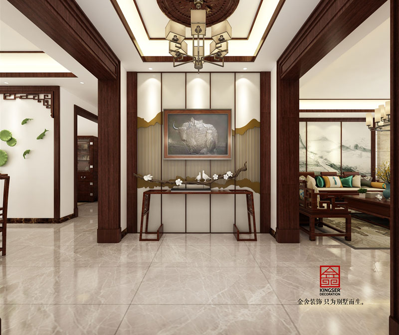 榮盛華府200平新中式裝修設(shè)計(jì)圖