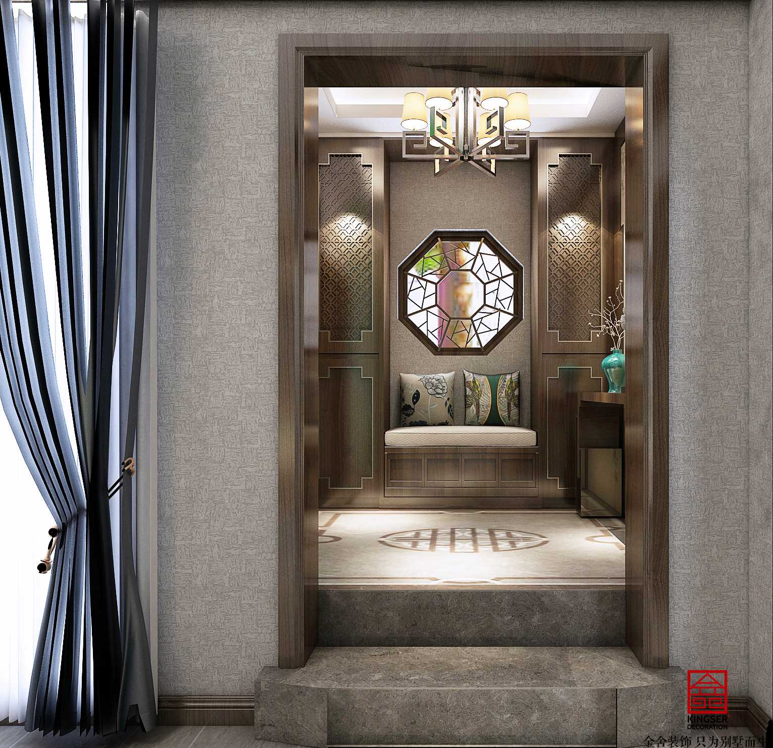 大者國山雅院180平新中式案例