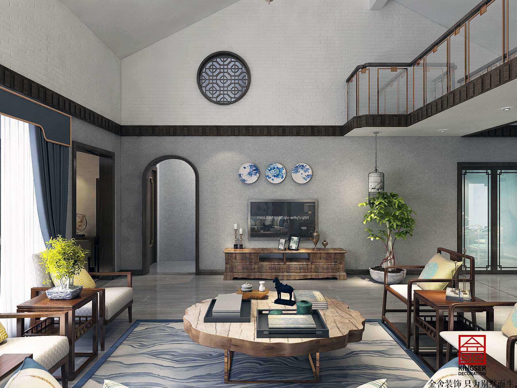 大者國山雅院180平新中式案例