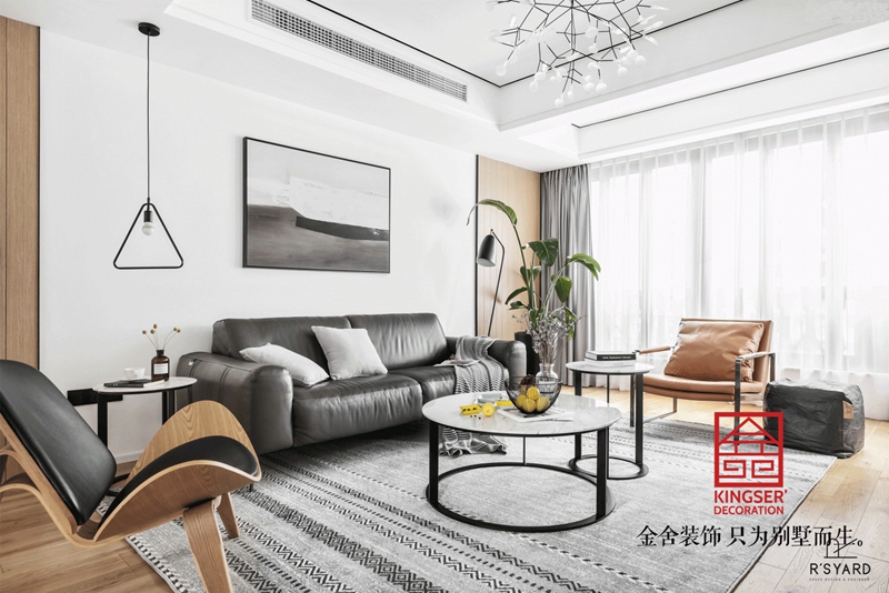 阿爾卡迪亞榮逸院子119平 現(xiàn)代簡約高級(jí)灰裝修設(shè)計(jì)說明案例