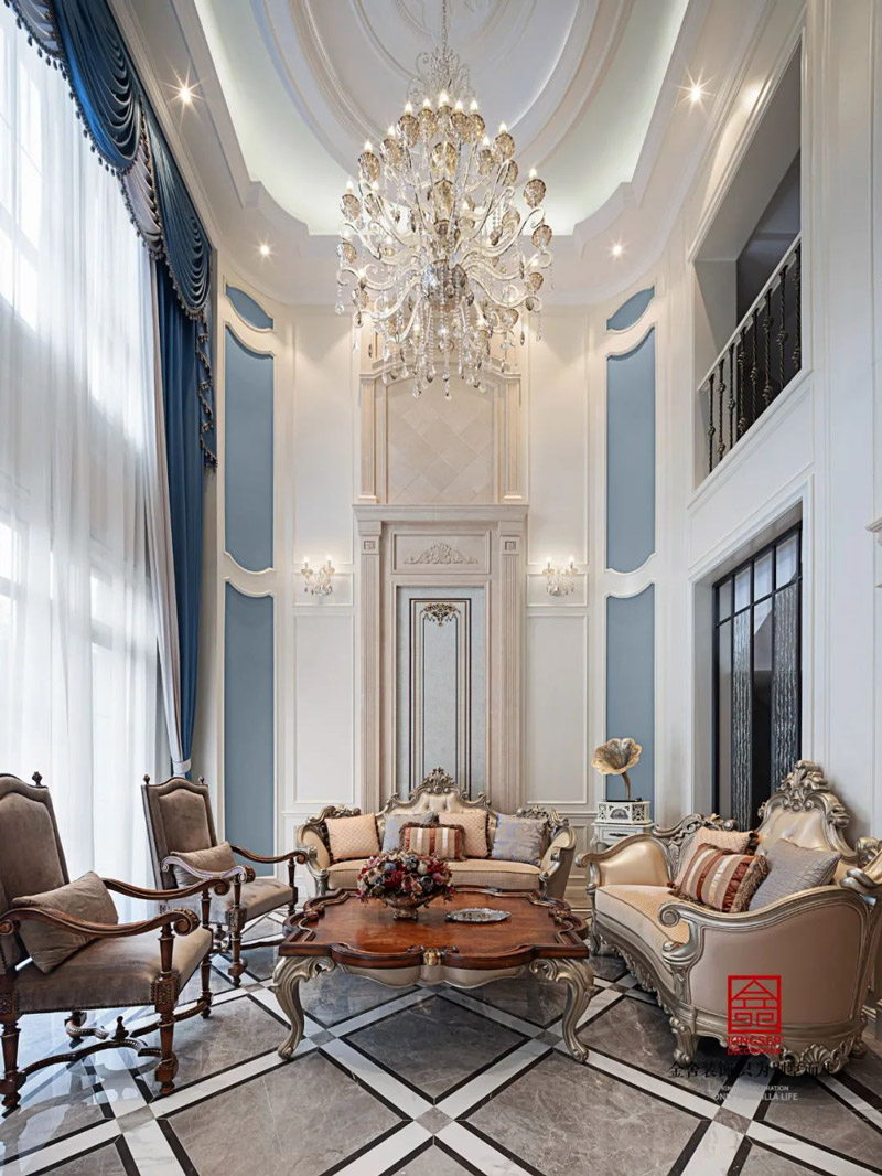 西山林語300㎡歐式風(fēng)格別墅裝修實景圖