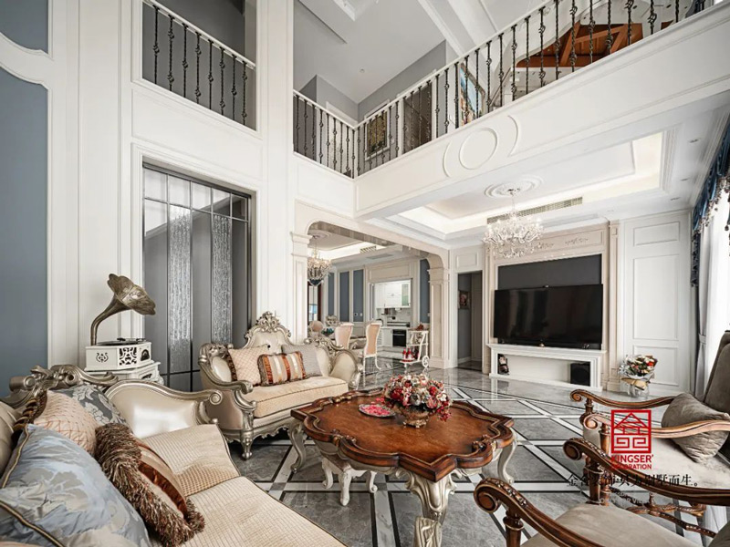 西山林語300㎡歐式風(fēng)格別墅裝修實景圖