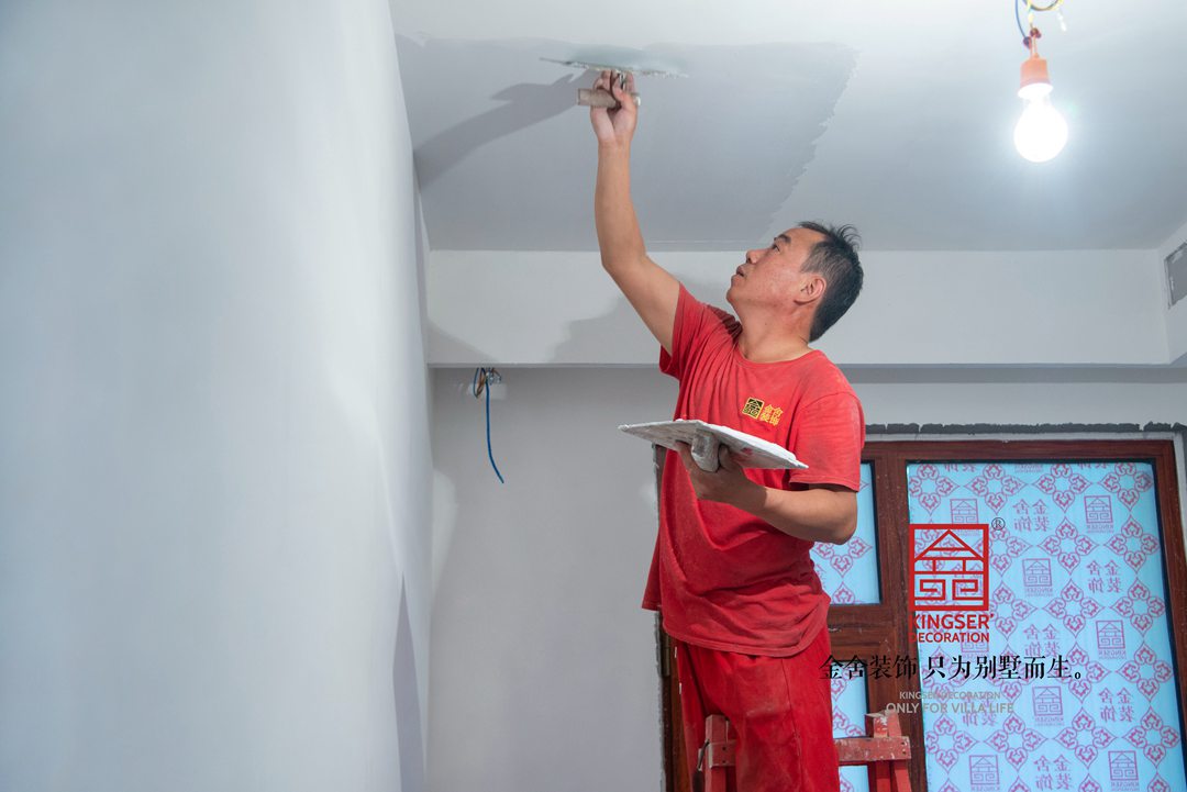 唐宮原著樣板間168平油工施工現(xiàn)場(chǎng)