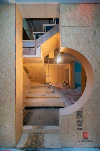 唐宮原著400平木工施工現(xiàn)場