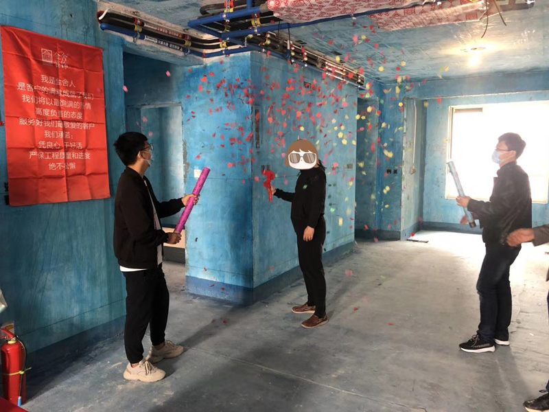 石家莊保利花園裝修施工現(xiàn)場(chǎng)