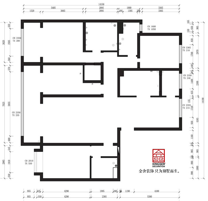 融創(chuàng)中心-217平米-原始戶型圖