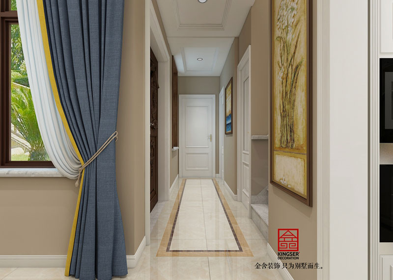 龍湖天宸原著-美式風(fēng)格-走廊效果圖