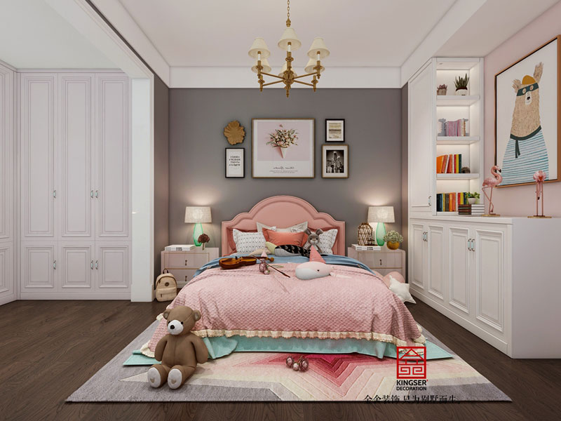 龍湖天宸原著-美式風(fēng)格-女兒房效果圖