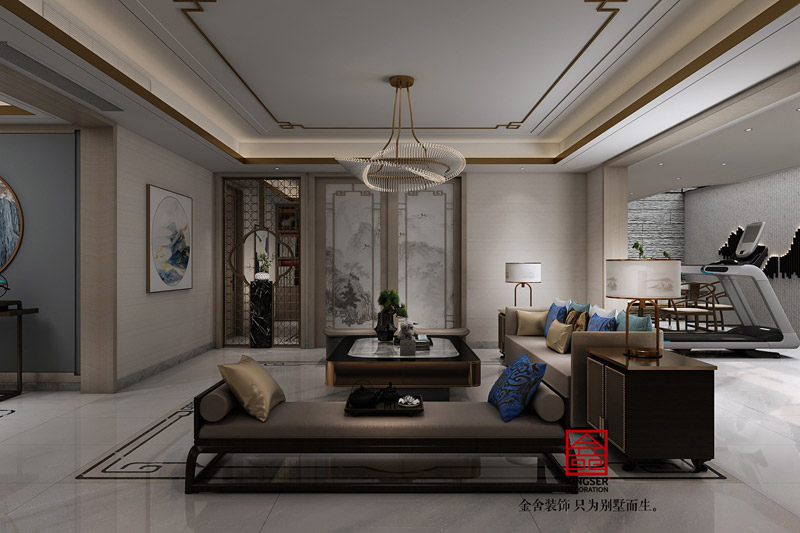 榮盛華府底躍裝修-新中式風(fēng)格-效果圖