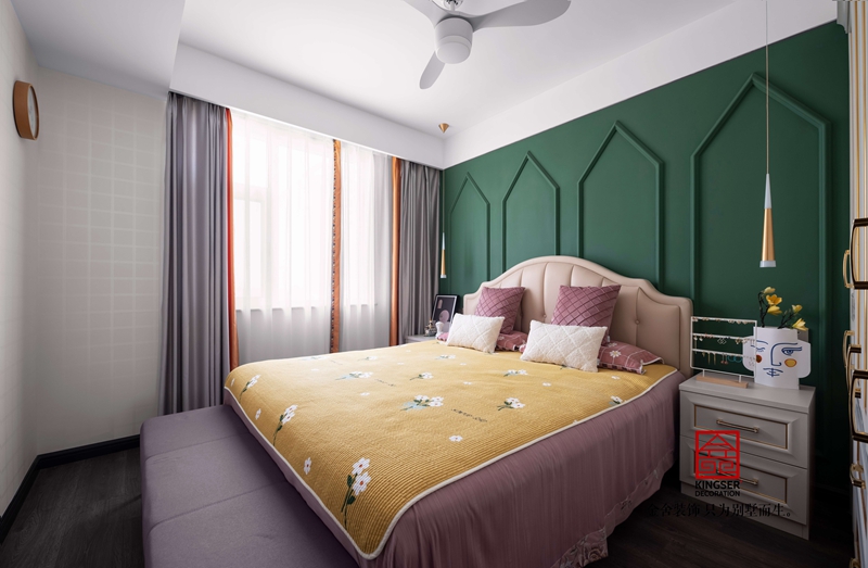 祥云鳳凰福邸158平新中式風(fēng)格臥室實(shí)景圖