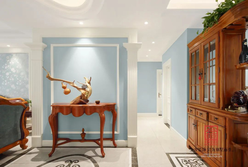 保利拉菲172㎡裝修設(shè)計(jì)混搭風(fēng)玄關(guān)裝修實(shí)景圖