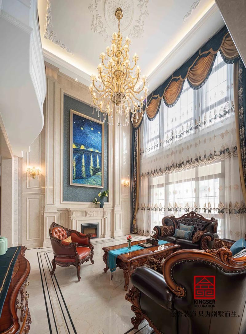 西山林語(yǔ)別墅裝修540㎡歐式風(fēng)格實(shí)景圖