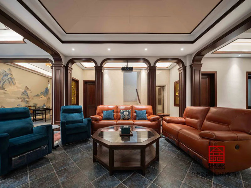 西山林語(yǔ)別墅裝修540㎡歐式風(fēng)格實(shí)景圖