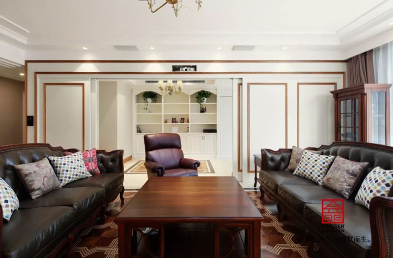 天海譽(yù)天下217㎡裝修簡(jiǎn)約美式設(shè)計(jì)實(shí)景圖