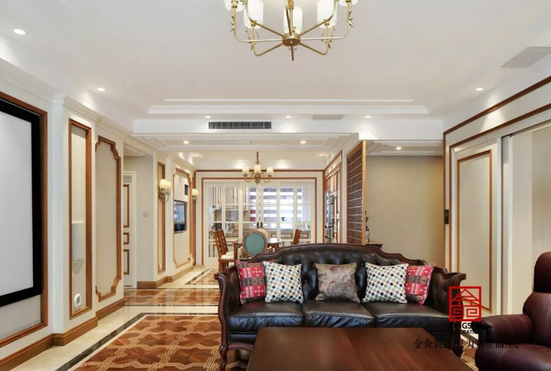 天海譽(yù)天下217㎡裝修簡(jiǎn)約美式設(shè)計(jì)實(shí)景圖