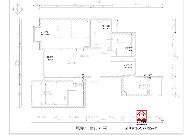天成明月洲139平米原始平面圖
