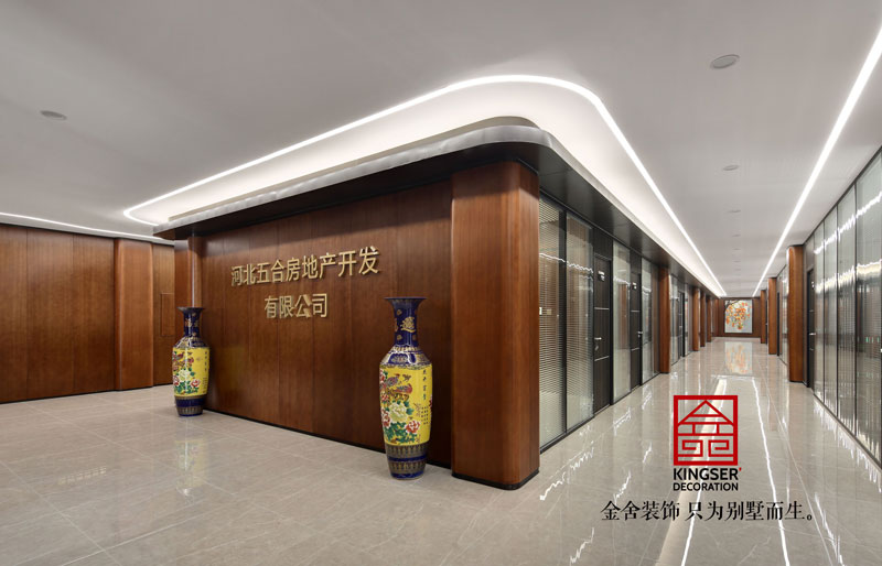 工裝案例-五合地產(chǎn)公司裝修2000平米中式風格實景圖  ?