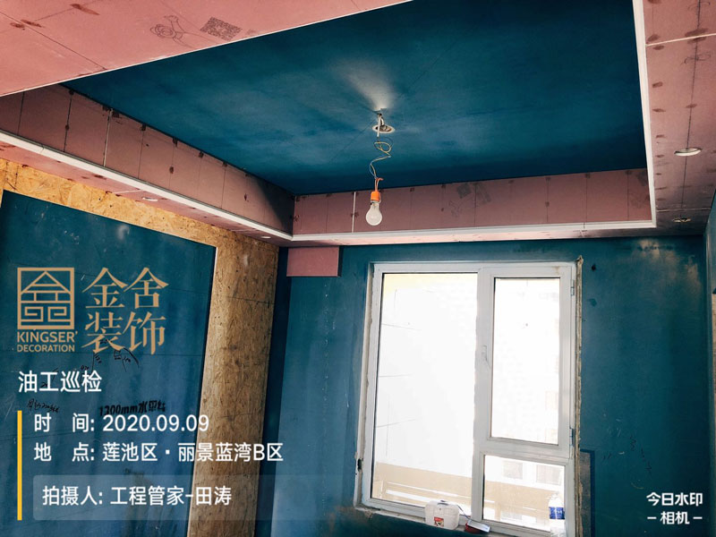 云溪九城135平米裝修在施工地-油工巡檢