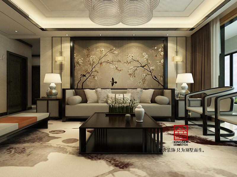 德賢公館138平米裝修設(shè)計(jì)中式風(fēng)格效果圖