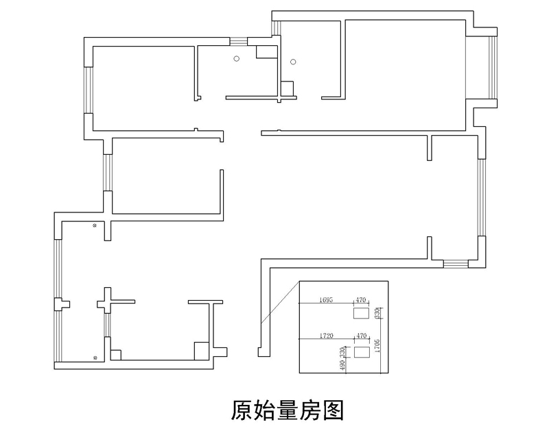 德賢公館138平米戶型原始量房圖